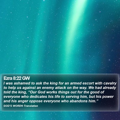 Ezra 8:22 GW Bible Verse Image