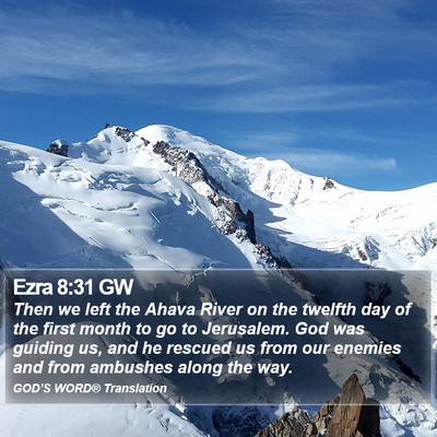 Ezra 8:31 GW Bible Verse Image