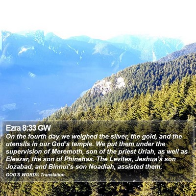 Ezra 8:33 GW Bible Verse Image
