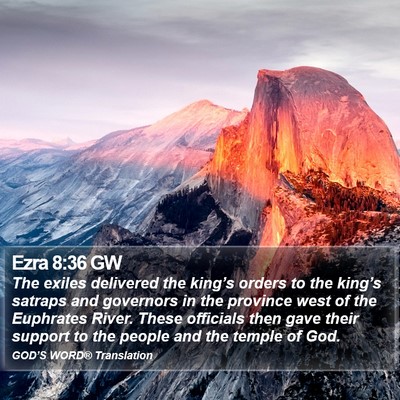 Ezra 8:36 GW Bible Verse Image