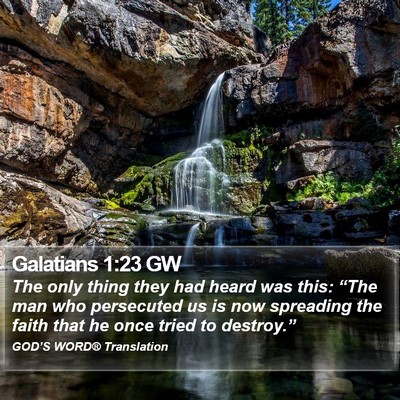 Galatians 1:23 GW Bible Verse Image