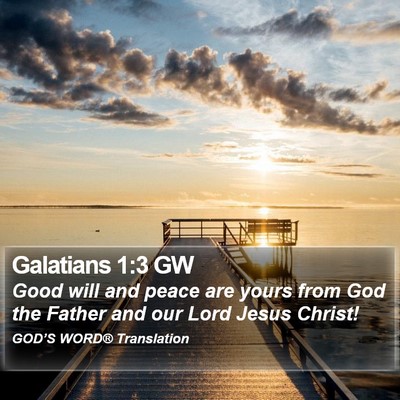 Galatians 1:3 GW Bible Verse Image