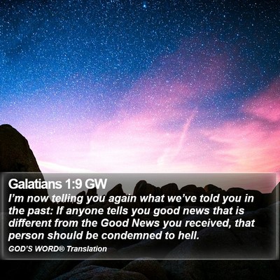 Galatians 1:9 GW Bible Verse Image