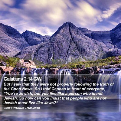 Galatians 2:14 GW Bible Verse Image
