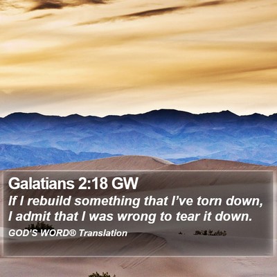 Galatians 2:18 GW Bible Verse Image