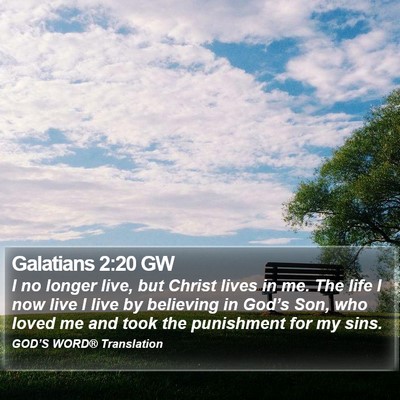 Galatians 2:20 GW Bible Verse Image