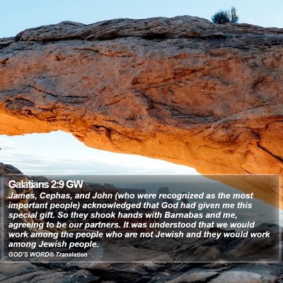 Galatians 2:9 GW Bible Verse Image
