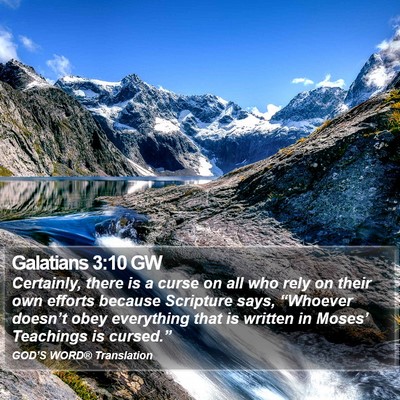 Galatians 3:10 GW Bible Verse Image