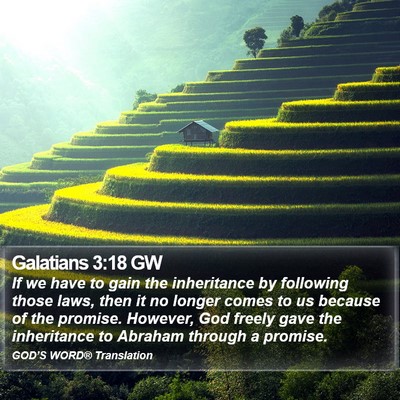 Galatians 3:18 GW Bible Verse Image