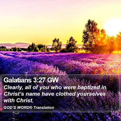 Galatians 3:27 GW Bible Verse Image