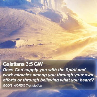Galatians 3:5 GW Bible Verse Image