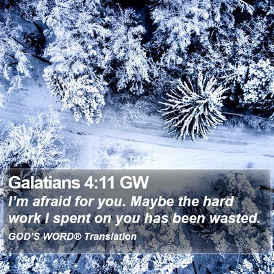 Galatians 4:11 GW Bible Verse Image