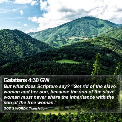 Galatians 4:30 GW Bible Verse Image