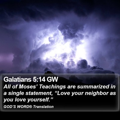 Galatians 5:14 GW Bible Verse Image