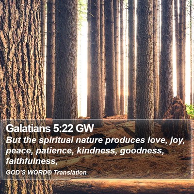 Galatians 5:22 GW Bible Verse Image