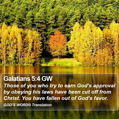 Galatians 5:4 GW Bible Verse Image