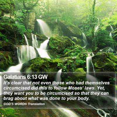 Galatians 6:13 GW Bible Verse Image
