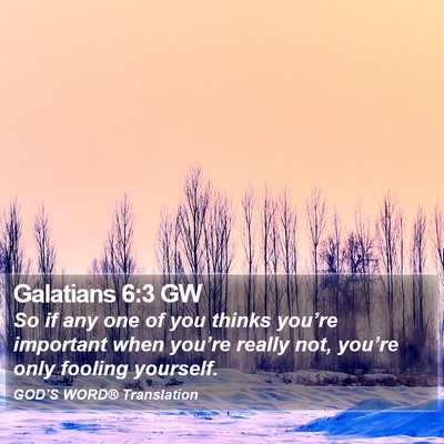 Galatians 6:3 GW Bible Verse Image