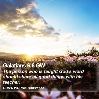 Galatians 6:6 GW Bible Verse Image