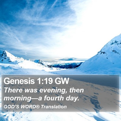 Genesis 1:19 GW Bible Verse Image