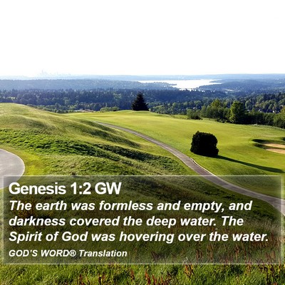 Genesis 1:2 GW Bible Verse Image