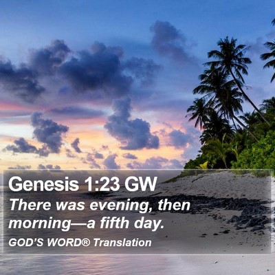 Genesis 1:23 GW Bible Verse Image