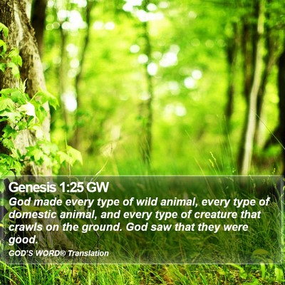 Genesis 1:25 GW Bible Verse Image
