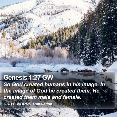 Genesis 1:27 GW Bible Verse Image