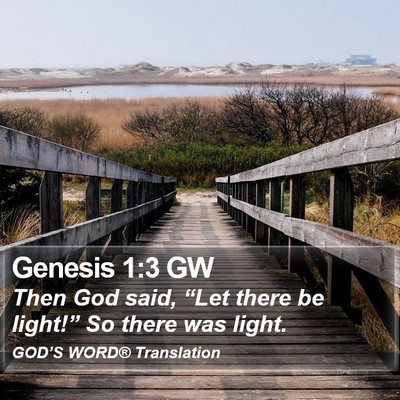 Genesis 1:3 GW Bible Verse Image