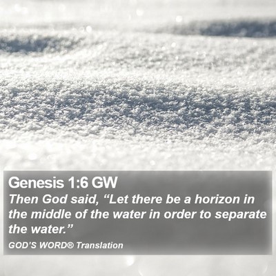 Genesis 1:6 GW Bible Verse Image