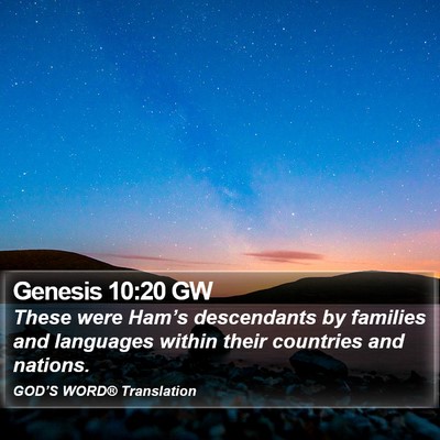 Genesis 10:20 GW Bible Verse Image