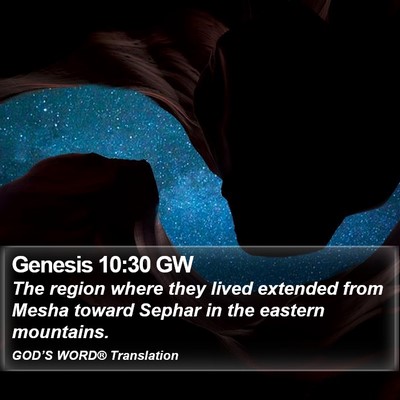 Genesis 10:30 GW Bible Verse Image