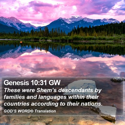 Genesis 10:31 GW Bible Verse Image