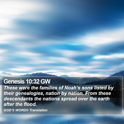 Genesis 10:32 GW Bible Verse Image