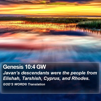 Genesis 10:4 GW Bible Verse Image