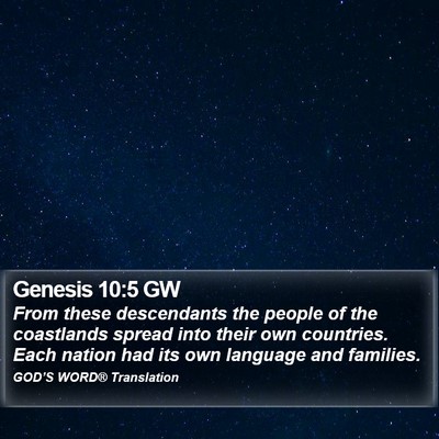 Genesis 10:5 GW Bible Verse Image
