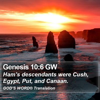 Genesis 10:6 GW Bible Verse Image