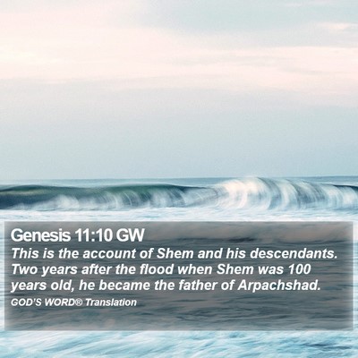 Genesis 11:10 GW Bible Verse Image