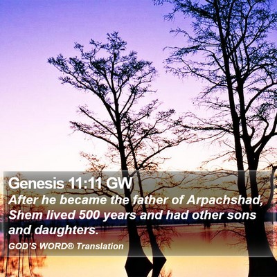 Genesis 11:11 GW Bible Verse Image
