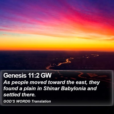 Genesis 11:2 GW Bible Verse Image