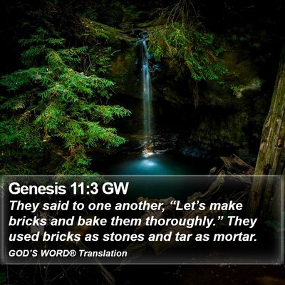 Genesis 11:3 GW Bible Verse Image