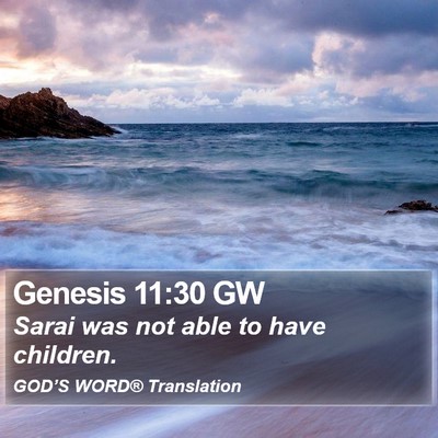 Genesis 11:30 GW Bible Verse Image