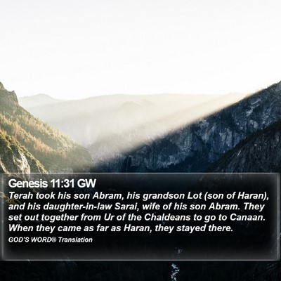 Genesis 11:31 GW Bible Verse Image