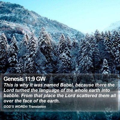 Genesis 11:9 GW Bible Verse Image