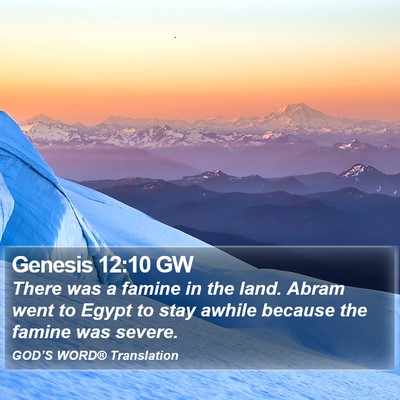 Genesis 12:10 GW Bible Verse Image
