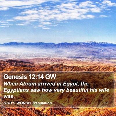 Genesis 12:14 GW Bible Verse Image