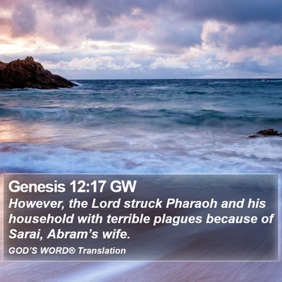 Genesis 12:17 GW Bible Verse Image
