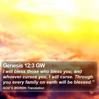Genesis 12:3 GW Bible Verse Image