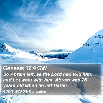 Genesis 12:4 GW Bible Verse Image
