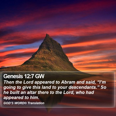 Genesis 12:7 GW Bible Verse Image